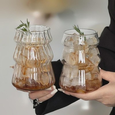 Transparent Glass Cup Exquisite Heat-resistant Tumbler Tea Juice Milk Coffee Mug