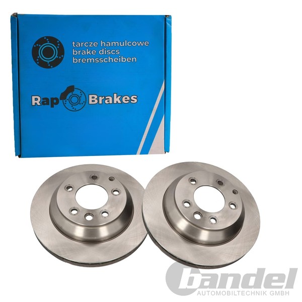 2X RAP Brakes Bremsscheiben 330Mm BelÜFtet Hinten Passend FüR Audi Q7 Porsche CA-image