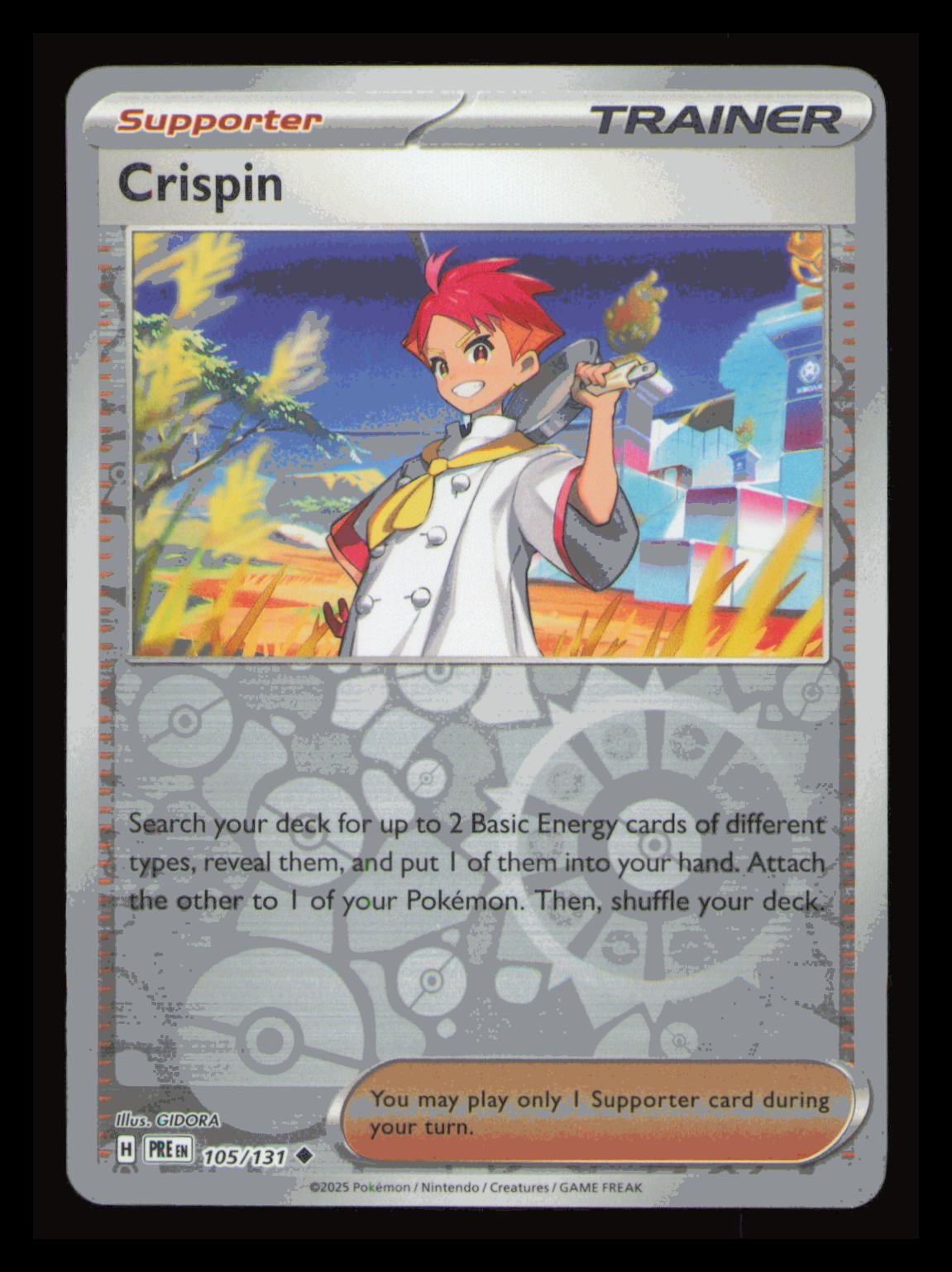 SV: Prismatic Evolutions Crispin #105/131 Reverse Holo Pokemon Card NM
