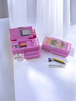 1 Stück Mini Multifunktions-Stiftebox - Schreibwarenetui, Lineal & Farbstifte Mini-UK