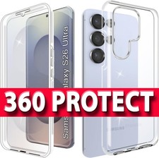 CLEAR 360 Case For Samsung S26 Ultra Plus S23 S21 FULL Shockproof Phone Cover