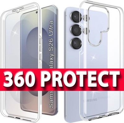 Clear 360 Hülle für Samsung S26 Ultra Plus S23 S21 FULL Stoßfest Handy Cover