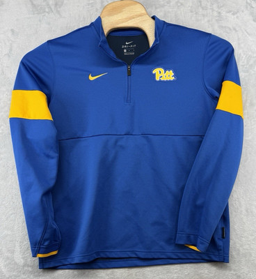 Nike Pittsburgh Panthers 1/4 LS On Field Dri-Fit Shirt Blue Men's Size M