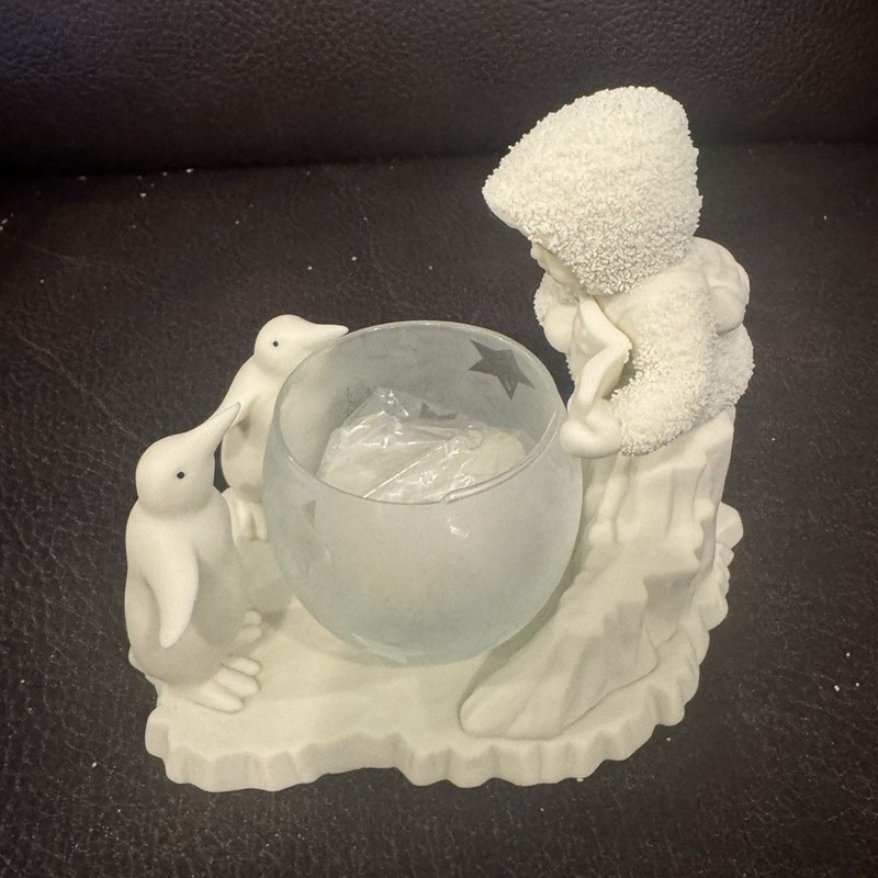 Snowbabies Once Upon a Time Penguin Votive Holder Porcelain Christmas Boxed