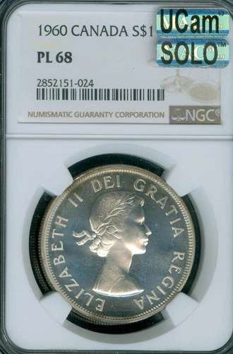 1960 CANADA SILVER DOLLAR NGC MS68 PQ MAC SOLO FINEST & UCAM SPOTLESS VERY RARE