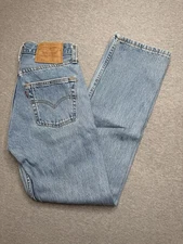 Vintage Levis 501 Button Fly Black Made in USA 2000s Y2k Jeans 28x30