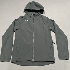 Nike Full Zip Fleece Lined Hoodie Jacket Youth M Gray Double Zip -6210