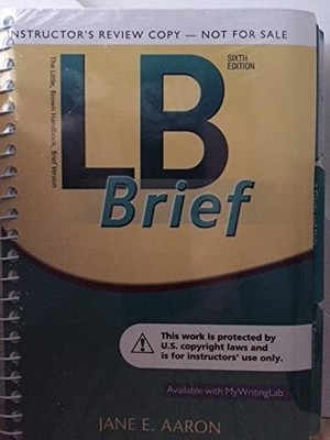 LB BRIEF TABBED, LITTLE BROWN HANDBOOK, 6TH.EDITION INTRUCTORS EDITION
