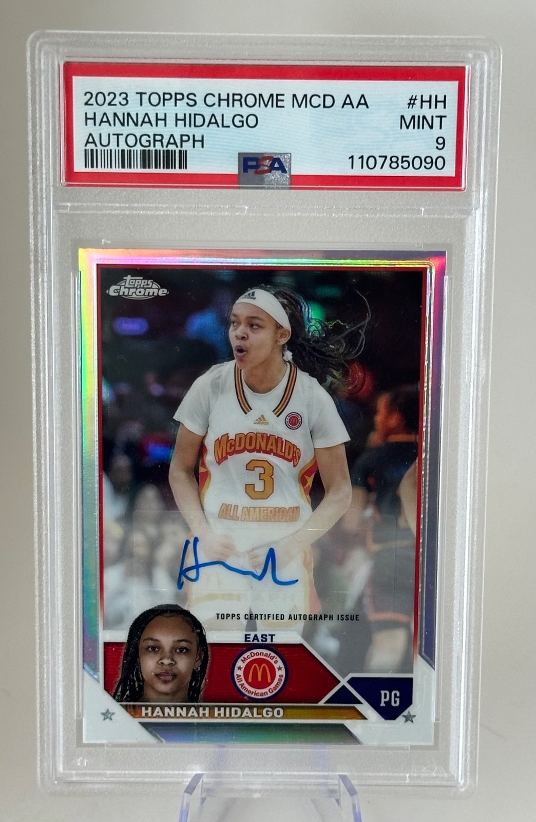 2023 Topps Chrome McDonald's HANNAH HIDALGO Refractor Auto PSA-9