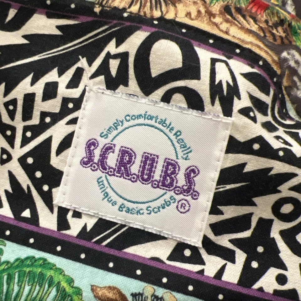 S.C.R.U.B.S Vintage Medical Cardigan Animal Novelty PLUS SIZE Made in USA 3XL - Image 2 of 4