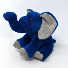 Aurora Destination Nation Blue Elephant Plush Stuffed Animal Cute Cuddle Toy