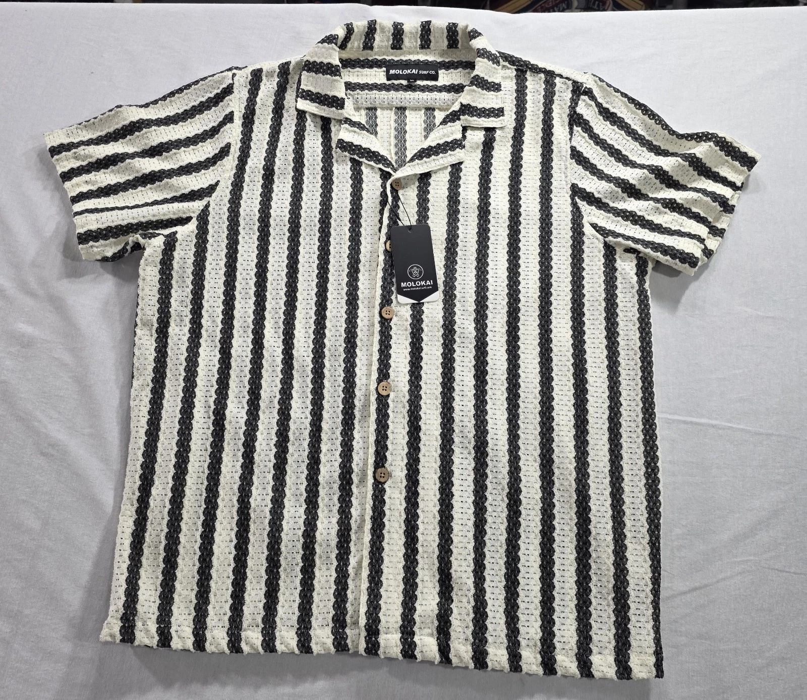 Molakai Surf Co. Crochet Basket Weave Texture Men Size XL