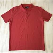 Oakley Polo Shirt Mens 2XL XXL Red Hydrolix Stretch Performance Golf Shirt