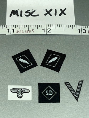 #ad 1 6 Scale WWII German Insignia Patch Set Inglourious Bastards Hans quot;Landaquot; Fig $9.20