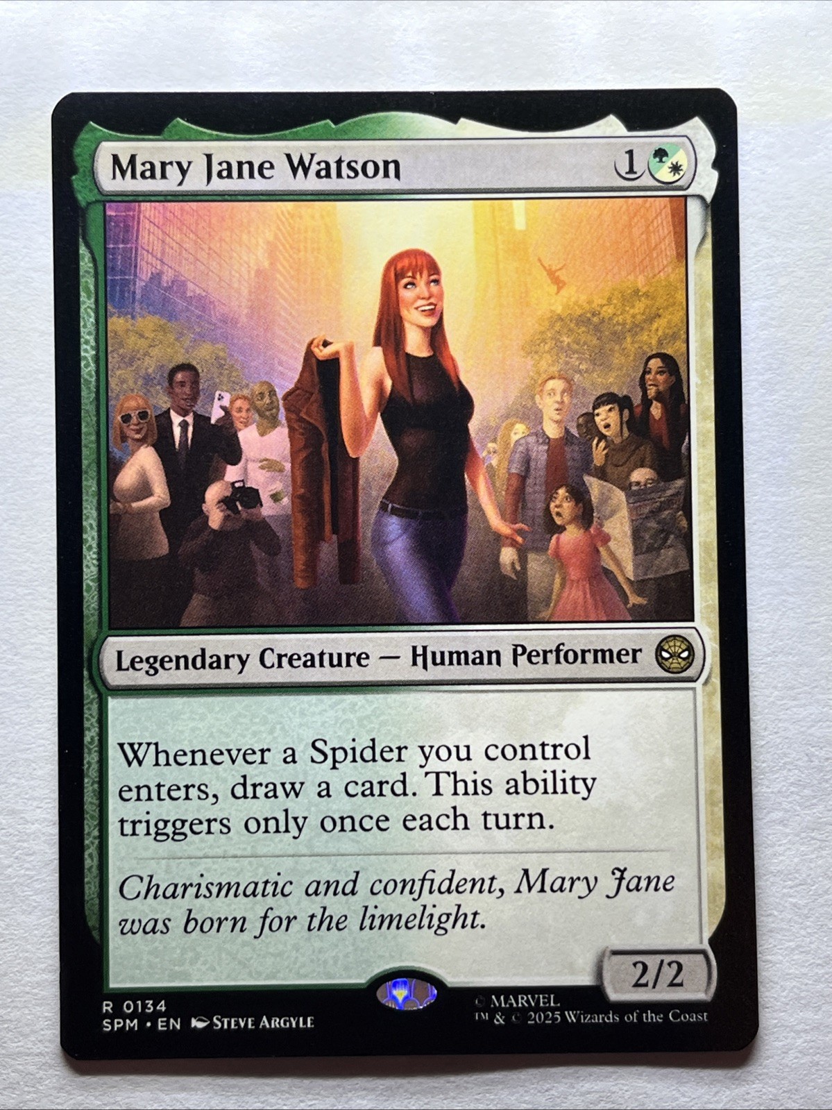 25' MTG Wizards of theCoast Marvel  U 0134 Mary Jane Watson  Legendary MT/BETTER