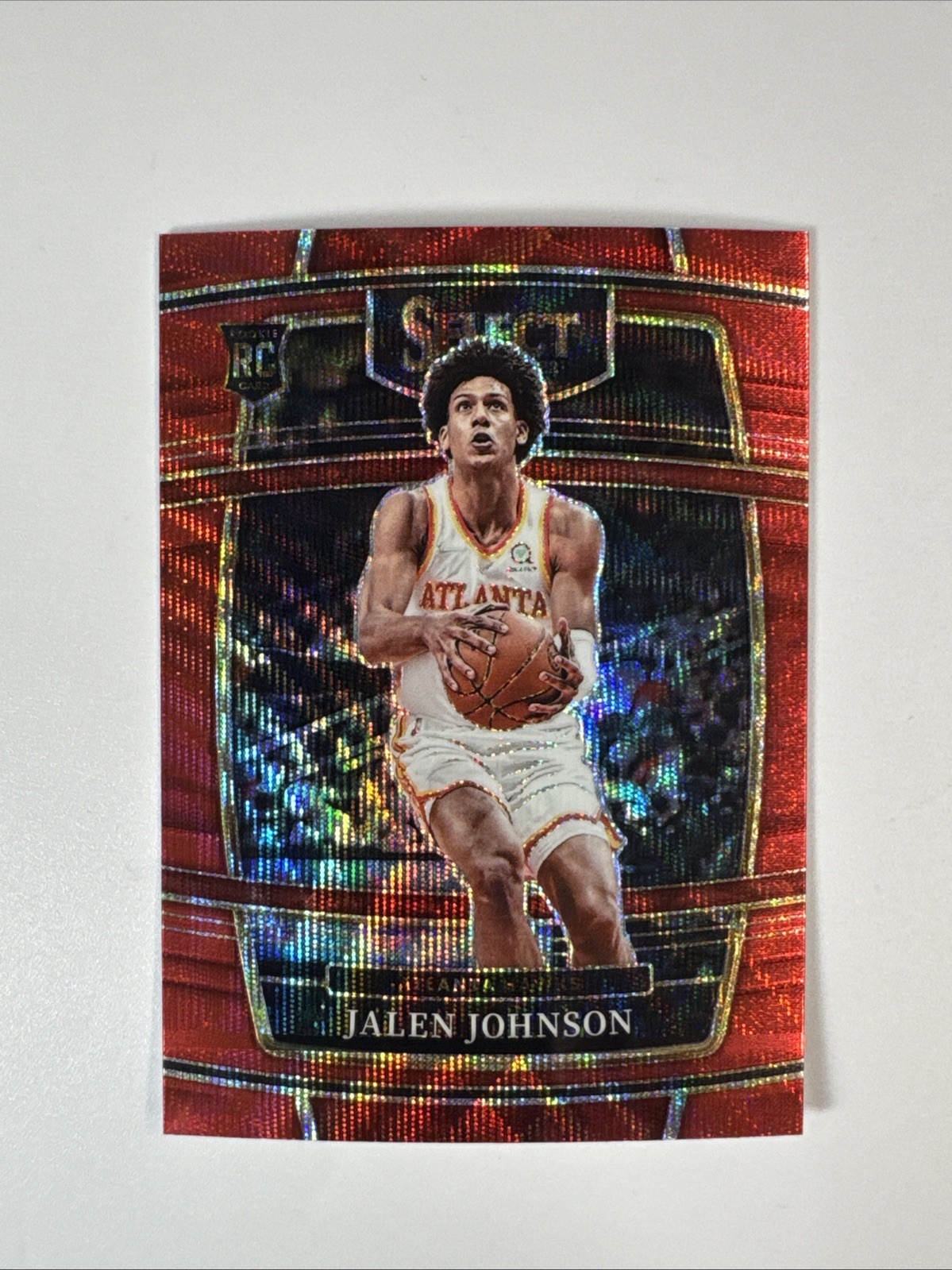 2021-22 Panini Select - Concourse Jalen Johnson #17 Red Wave Prizm (RC) Hawks