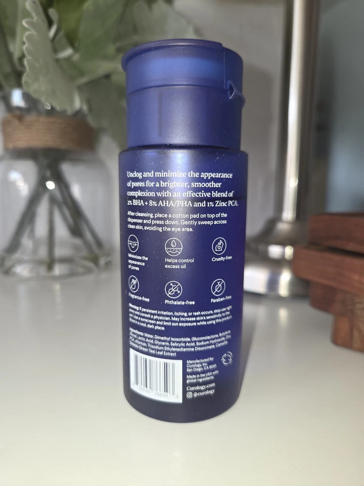 Curology Liquid Pore Exfoliant with 2% BHA, 8% AHA/PHA and 1% Zinc  4 fl oz - Image 2 of 2