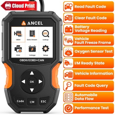 ANCEL AS300 OBD2 Scanner Car Code Reader Check Battery & Engine (AS200 Upgraded)