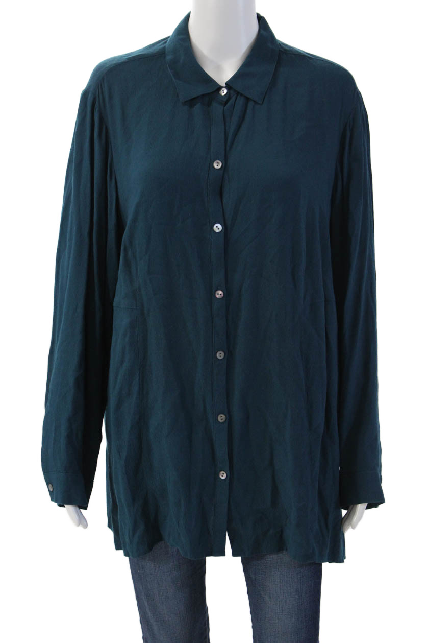 J. Jill Womens Basic Collared Button Up Long Slee… - image 1