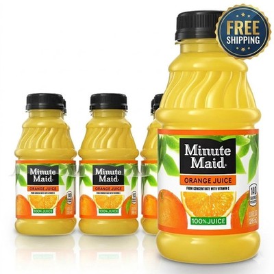 Minute Maid Orange Juice Bottles, 10 fl oz, 6 Pack - Free Shipping