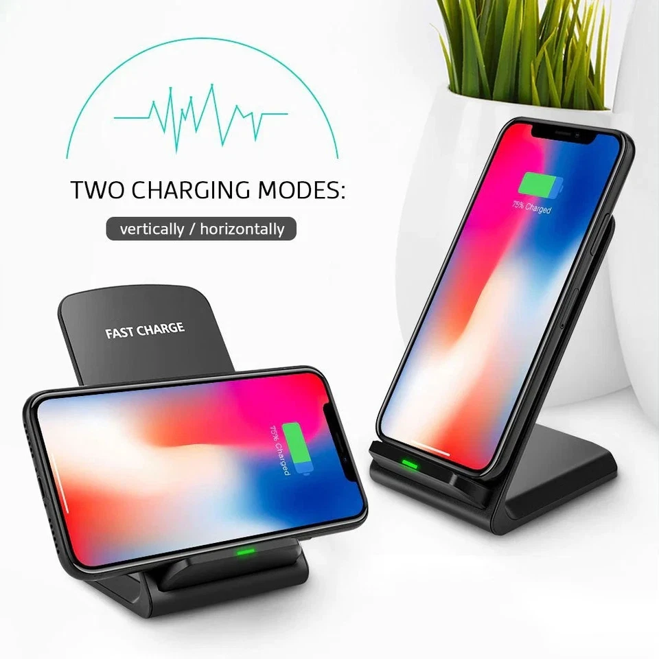 New Qi Wireless Fast Charger Charging Stand Dock For Samsung Galaxy And More - Image 2 of 4