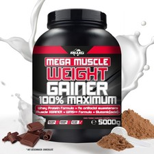 (9,80 EUR/kg) BWG Mega Muscle Weight Gainer 5000g SCHOKO