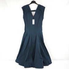 Proenza Schouler Manoela A-Line Poplin Dress In Dark Spruce - Women's Size 6