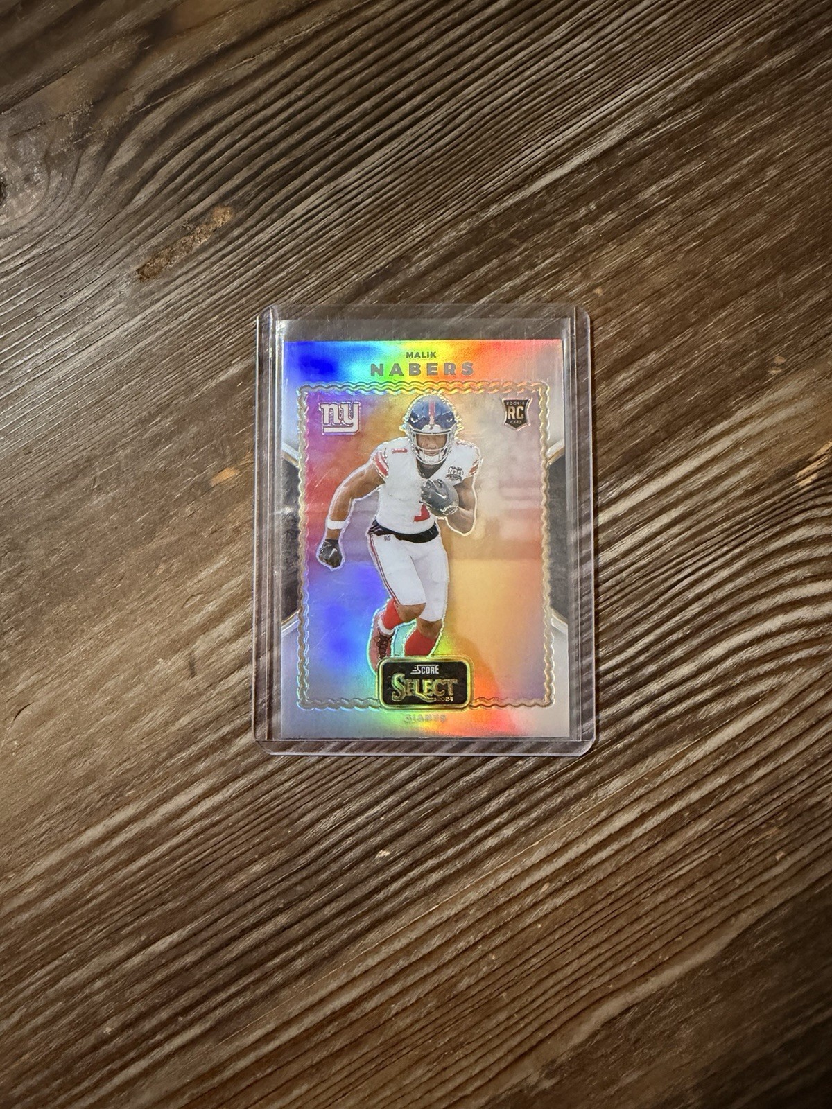 2024 Panini Select - Score Select Throwback Malik Nabers #24 Silver Prizm (RC)