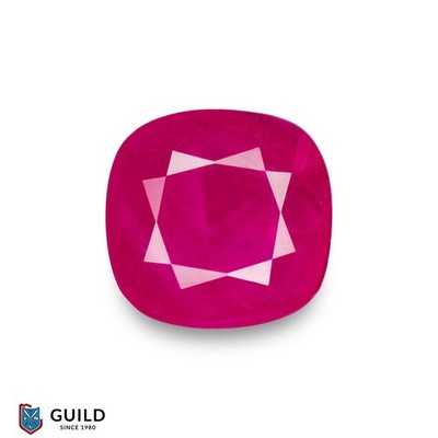 GUILD & GII Certified BURMESE Ruby 4.84 Ct. Natural Untreated CUSHION Rare Find