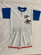 Vintage 90's Buster Brown Baseball 2 Piece Outfit Boys Size 7  Made in USA