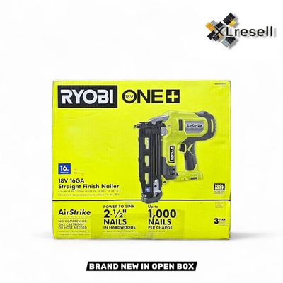 #ad New Ryobi P326 ONE 18V AirStrike 16 Gauge Cordless Finish Nailer Tool Only $169.90