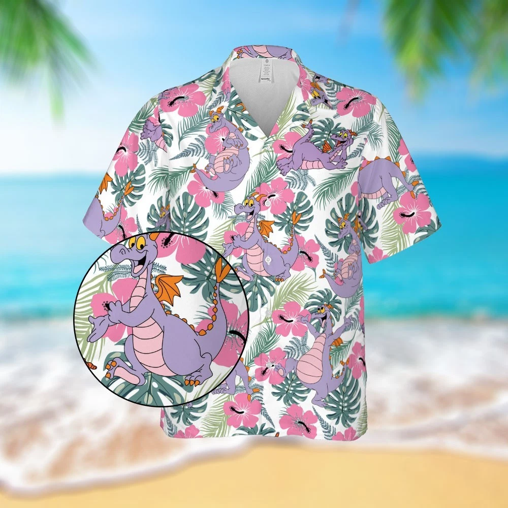 Disney Figment Hawaiian Shirt Button Down Shirt
