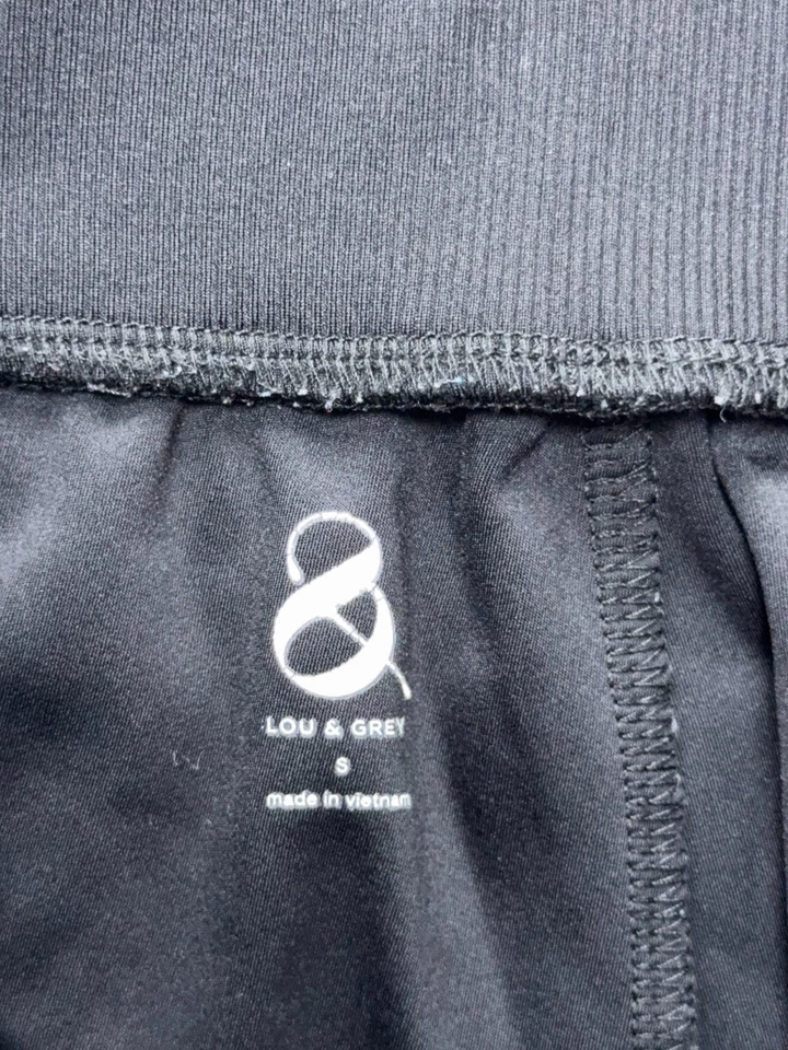 Lou & Grey Wide Leg Pants Women's Small Black Soft Relaxed Pockets Pull On - Image 2 of 4