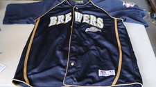 Vintage Milwaukee Brewers True Fan Series Button Up Baseball Jersey XL m2