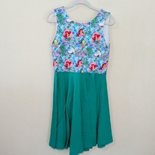 The Little Mermaid Twirl Dress Blue Green Ariel Flounder Malia Kai Size 8