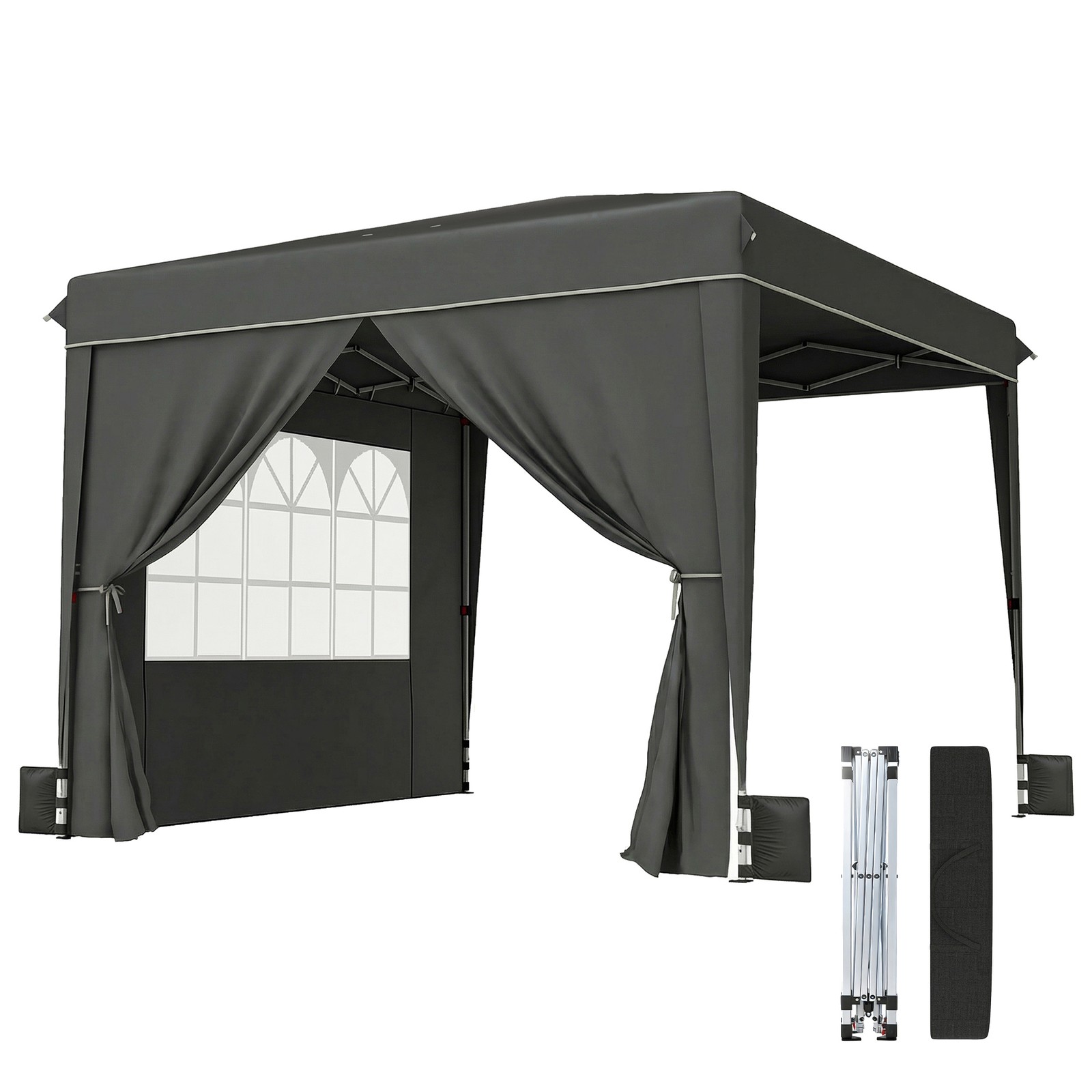 Tent With Sides, Upf50+ Instant Canopy