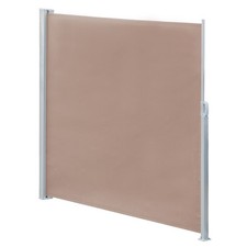 Side awning 180x300 cm polyester side wall awning brown balcony awning