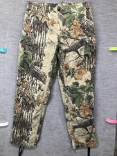 USA Made Realtree Camo Hunting Pants Mens 34 Adjustable Waist Cargo Outdoors