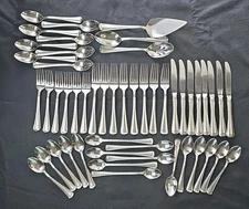 50 Pc Set Gorham Monet 18-8 Stainless Flatware Silverware