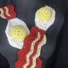 Handcrafted Crocheted Twinkie Chan Bacon & Eggs Novelty Scarf — photo 2