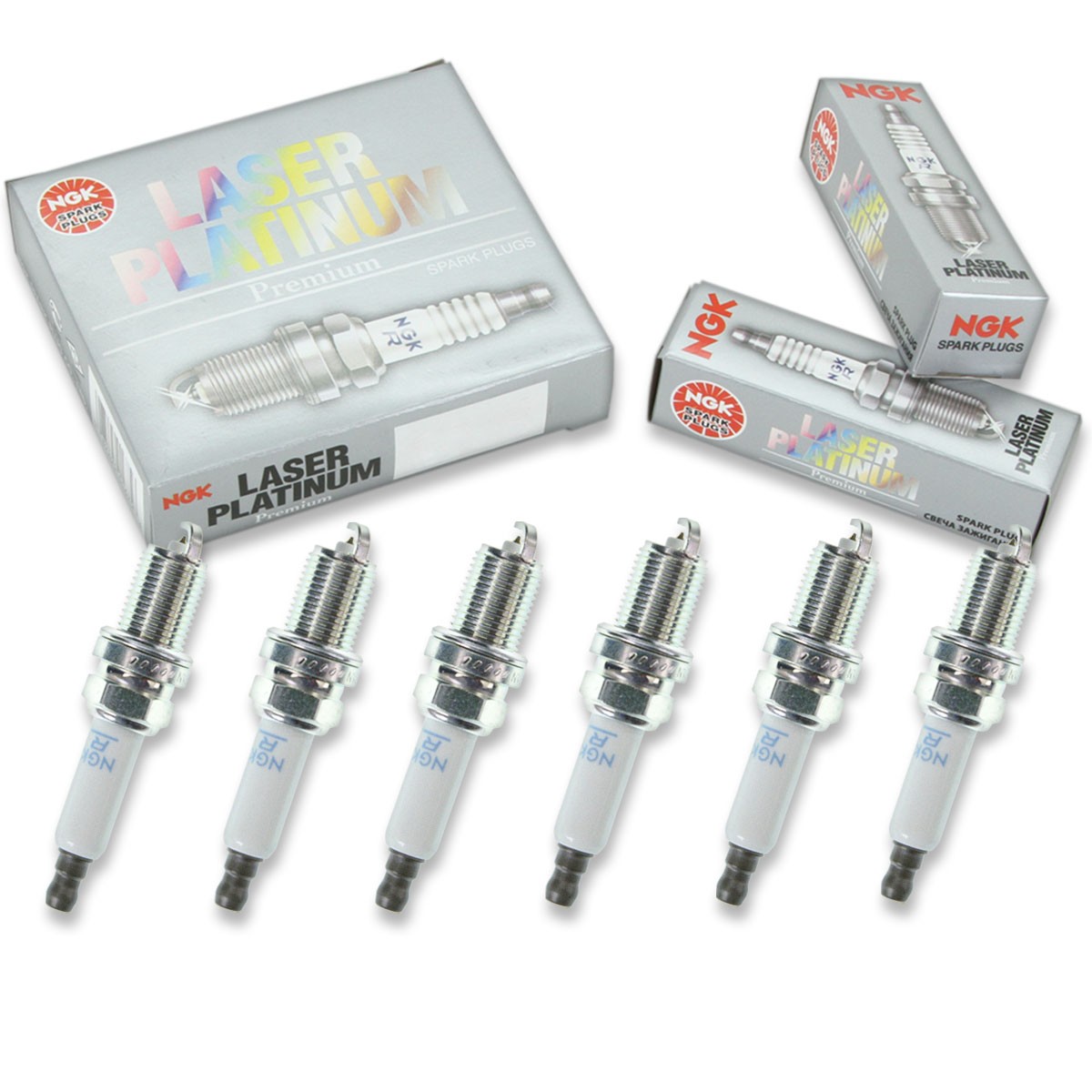6 pcs NGK Laser Platinum Spark Plugs for 2009-2012 Audi A4 Quattro 3.2L V6 qn