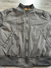 H M Kids Bomber Jacket Black Orange Lined Size 6-7Y 122/128 Boys Girls Unisex Co