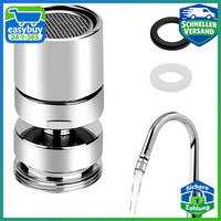 Wasserhahn Luftsprudler Edelstahl 360° Drehbar Wassersparend Mit Adapter 22Mm