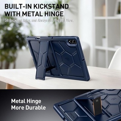 Poetic For Galaxy Tab S11 Ultra Case KidsFriendly Silicone Kickstand Cover Blue