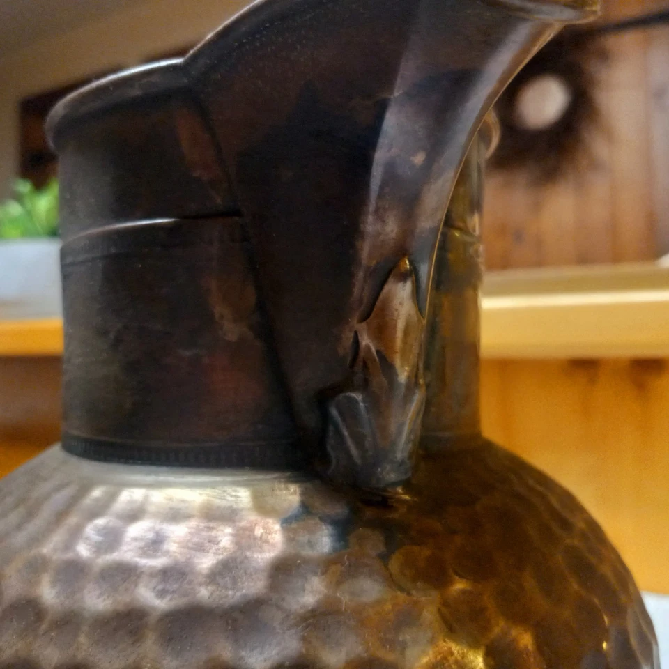 Jarra Cuádruple Plateada Simpson Hall Miller Co Antigua Rara Pátina Envejecida  Foto 3 de 4