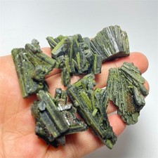 72g A++Green Epidote Tourmaline Specimen Rough Gemstone Rock  J976