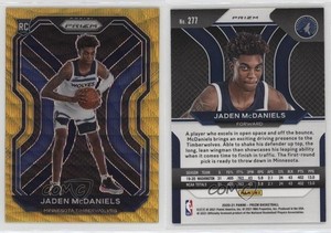 2020-21 Panini Prizm Gold Wave Prizm Jaden McDaniels #277 Rookie RC