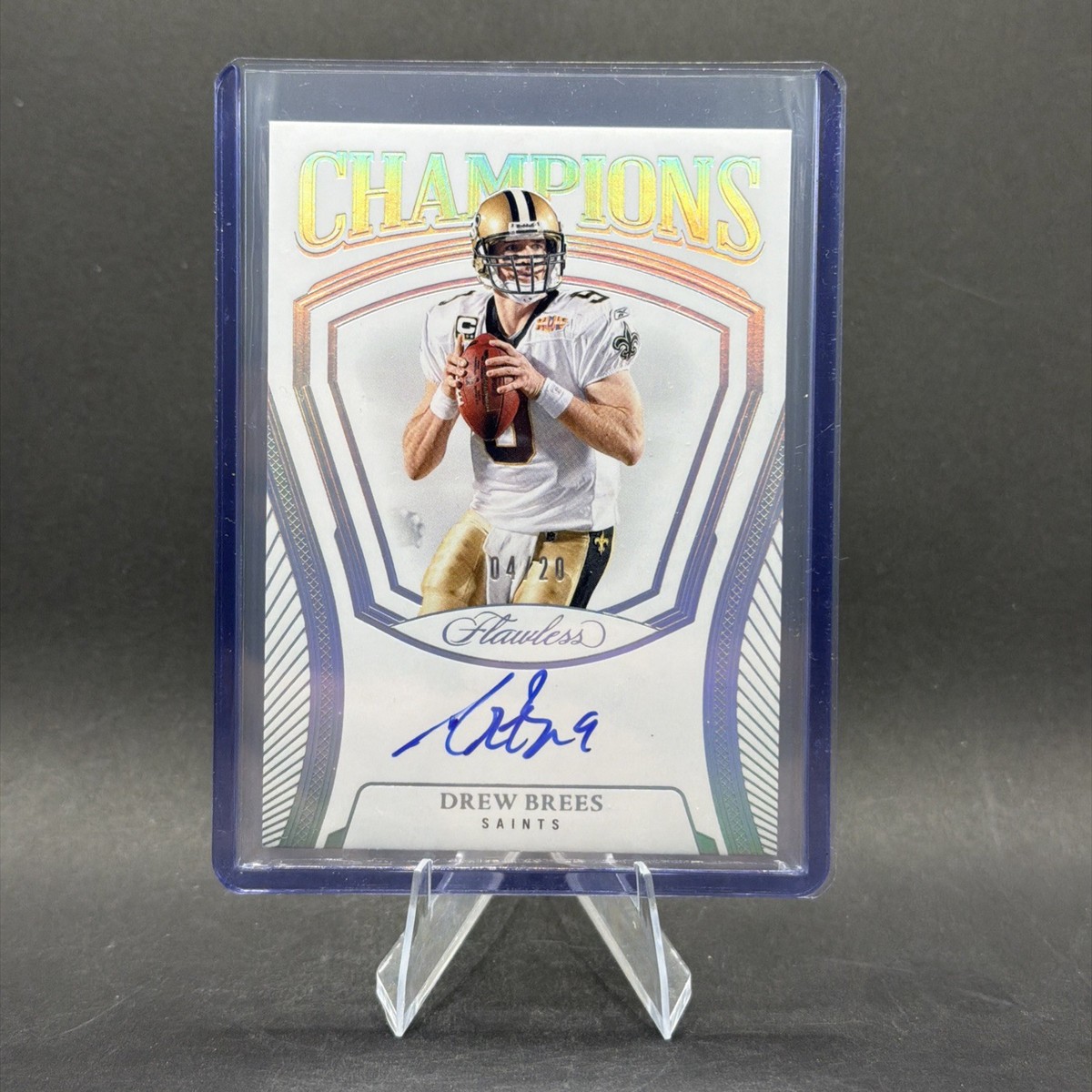 2025 Panini Flawless Drew Brees /20 Auto Champions #CH-DBS Saints