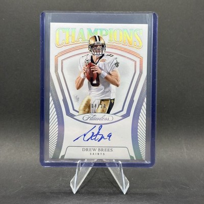 ドリュー ブリーズ　DREW BREES　直筆サインカード　AUTO　NFL 2025 Panini Flawless Drew Brees /20 Auto Champions #CH-DBS Saints