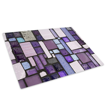 Purple Cool Glass Chopping Board Kitchen Worktop Saver Protector